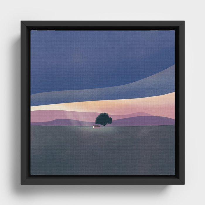 An opening Framed Canvas