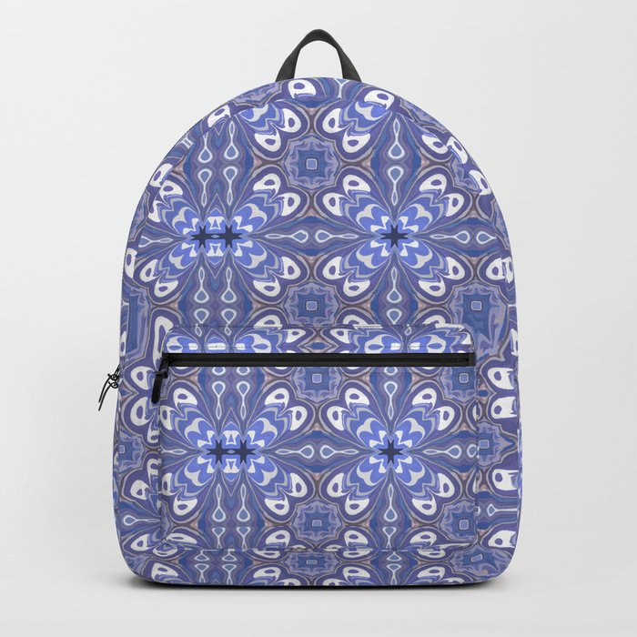 Celebrating Periwinkle Blue Digital Symmetrical Pattern  Backpack