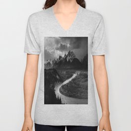 Grand Tetons Photograph V Neck T Shirt