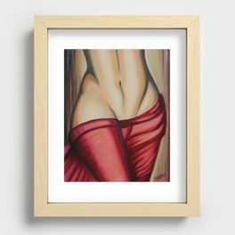 woman romantic curves Recessed Framed Print