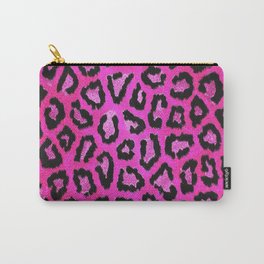 Fuchsia pink black leopard animal print gradient pattern Carry-All Pouch