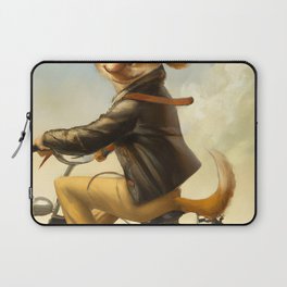 Anthropomorphic dog riding a bicycle Laptop Sleeve