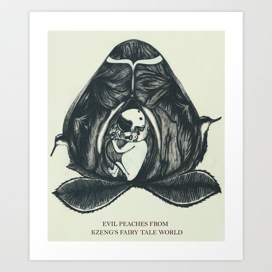 Evil Peaches Art Print