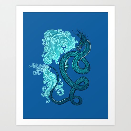 Ice Serpent Art Print