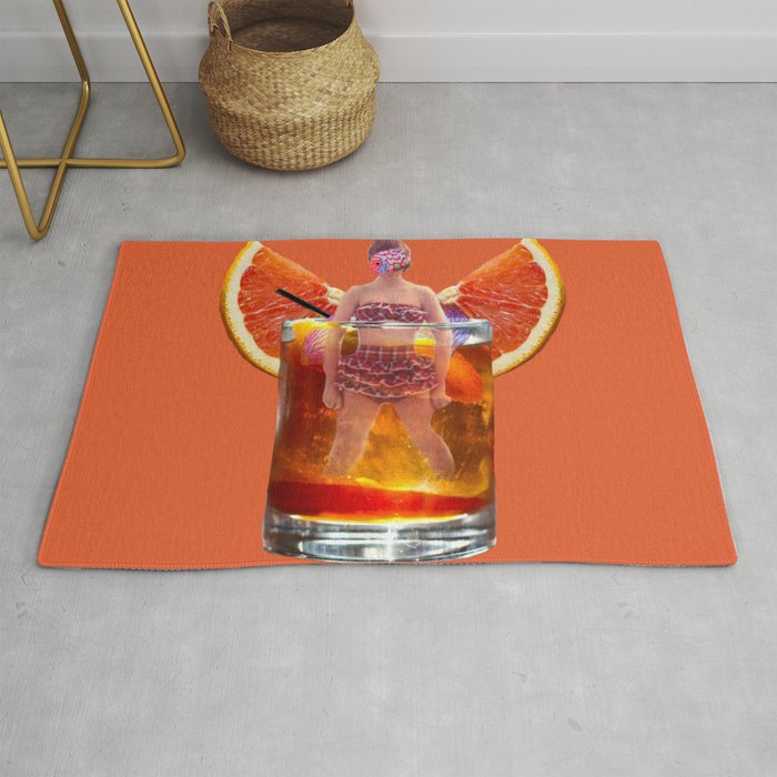 Red Fish Lady Rug