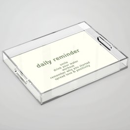 Daily Reminder Quote Acrylic Tray