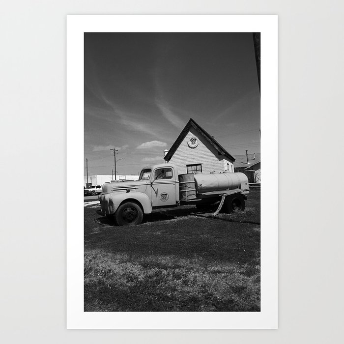 Route 66 - Phillips 66 Gas Station 2007 #5 BW Art Print