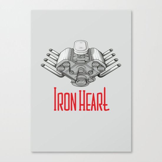 Iron Heart W Canvas Print
