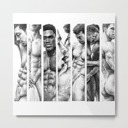 NOODDOOD Strips 1-7 Metal Print | Lgbtqart, Hotmen, Nude, Hot, Gayartist, Gaylove, Lgbtqartist, Gay, Gaycouple, Hotbody 