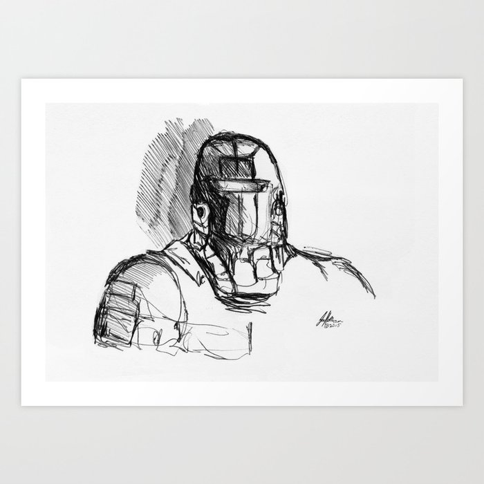 Warbot Sketch #067 Art Print
