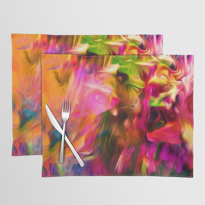 Winding Scratches - Rainbow color Placemat