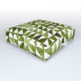 Triangle Grid olive green Outdoor Floor Cushion