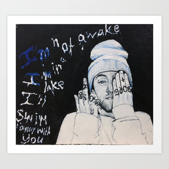 Rest In Peace Mac Miller Art Print By Emilyhalesworth Society6