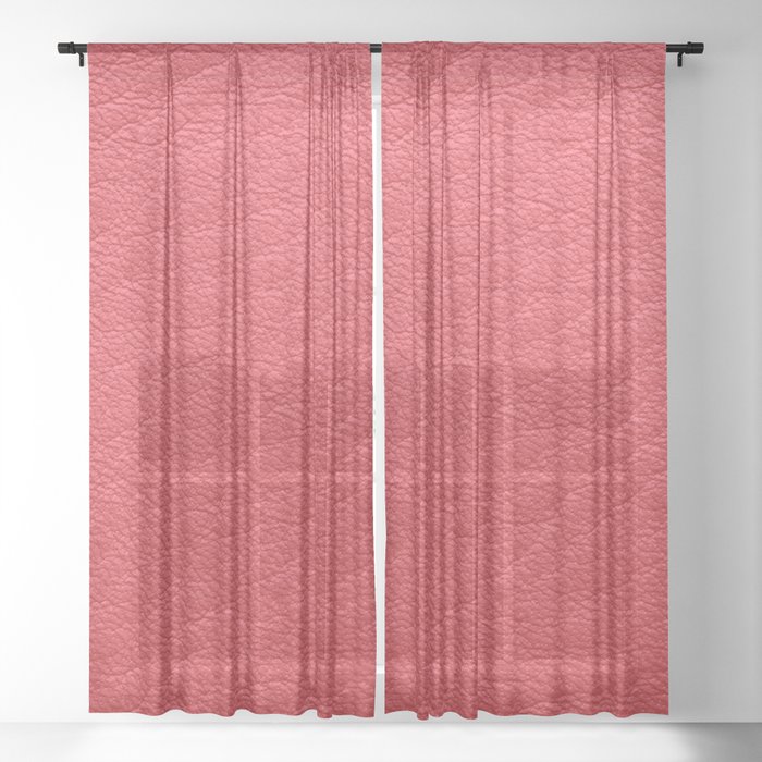 Modern Elegant Red Leather Collection  Sheer Curtain