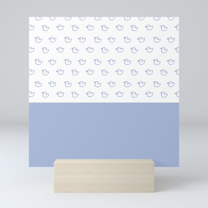 Ducklings light blue Mini Art Print