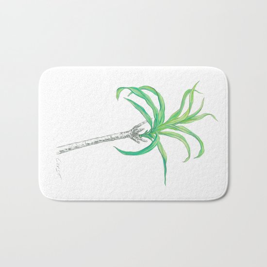 Palm 01 Botanical Flower Bath Mat