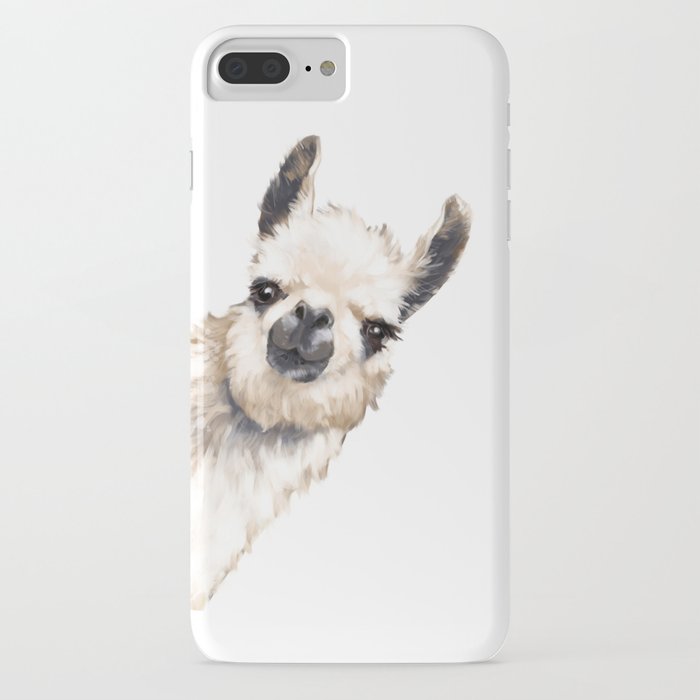 sneaky llama white iphone case