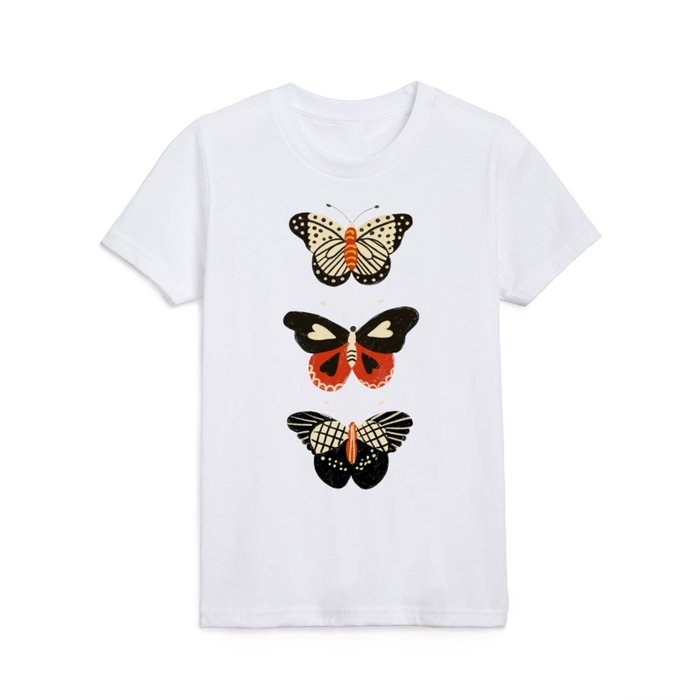 White shirt with orange hot sale butterfly