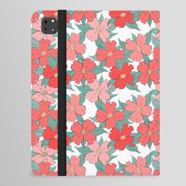 coral pink and mint green flowering dogwood symbolize rebirth and hope iPad Folio Case