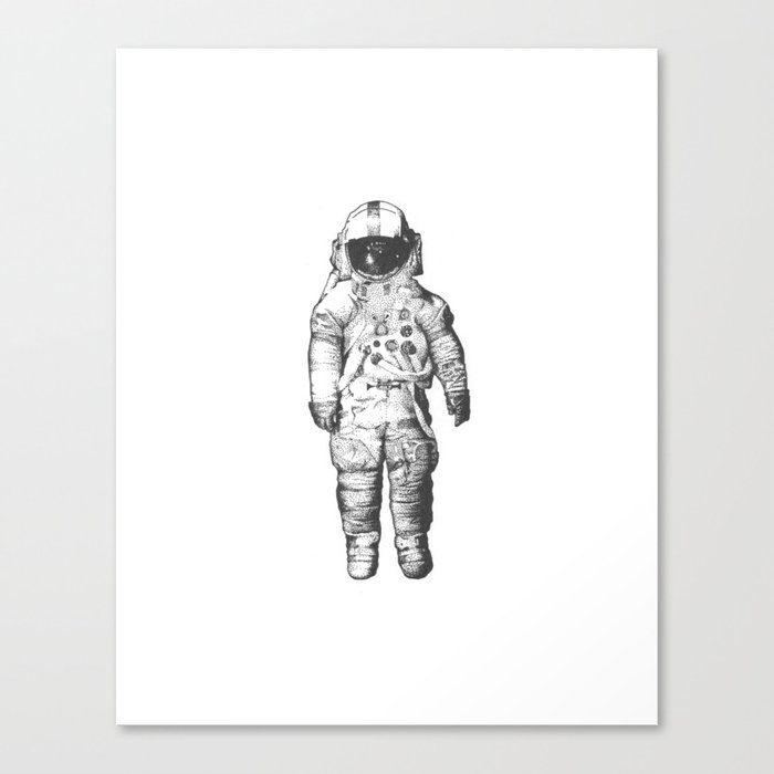 Deja Entendu astronaut dotwork Canvas Print