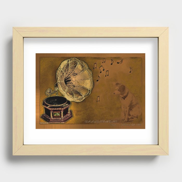 His Master's voice Recessed Framed Print