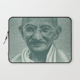 Mahatma Gandhi Portrait Peace Illustration Laptop Sleeve