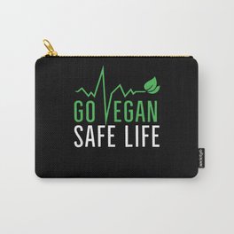Go Vegan Safe Life | Veganism Gift Idea Carry-All Pouch | Veganlover, Graphicdesign, Veganism, Gift, Vegangift, Veganismgift, Vegangiftidea, Vegetables, Fruit, Animalrights 