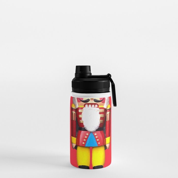 Nutcracker Merry Christmas Design - red Water Bottle by carmenjc