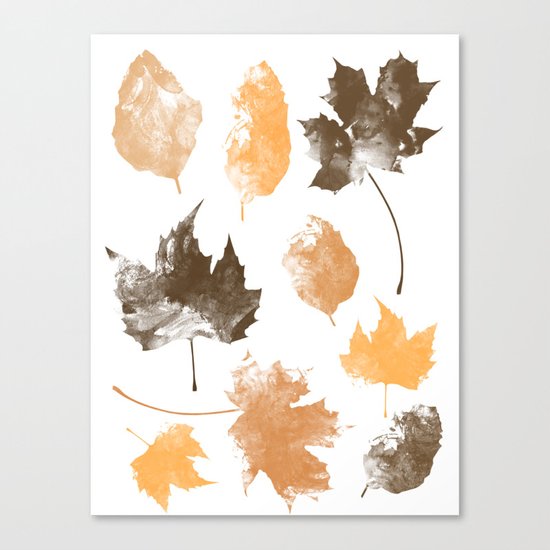 autumn, leaves, Canvas Print