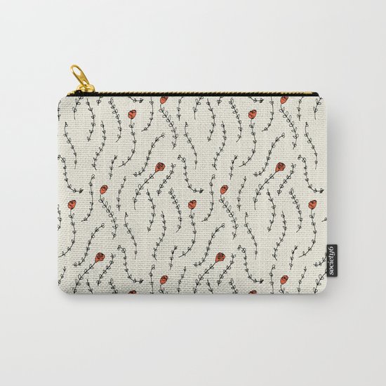 Red Roses Pattern Carry-All Pouch