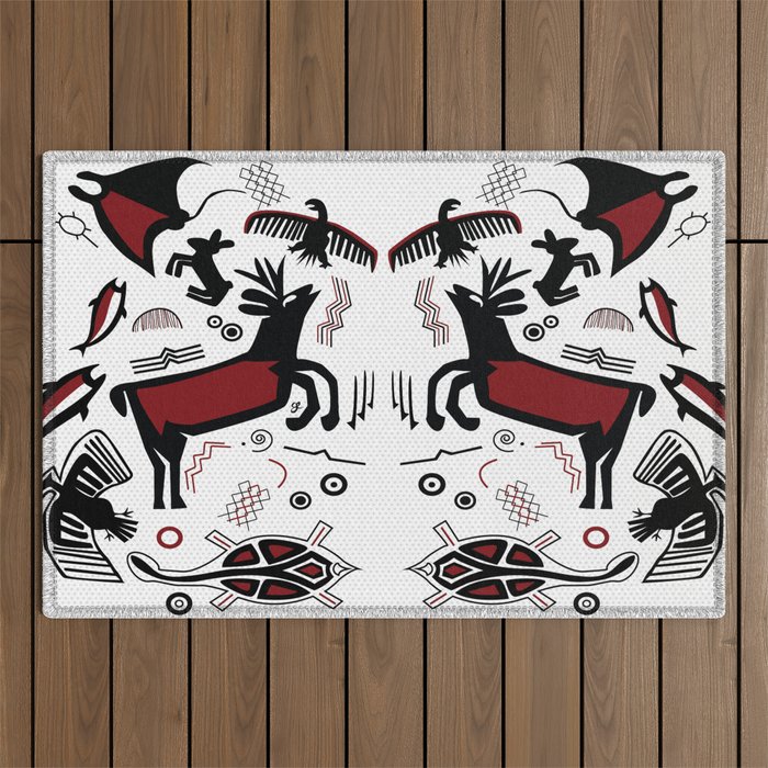 Cave paint Outdoor Rug