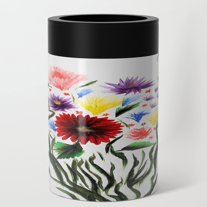 Acrylic Flowers Bouquet Art Print Can Cooler