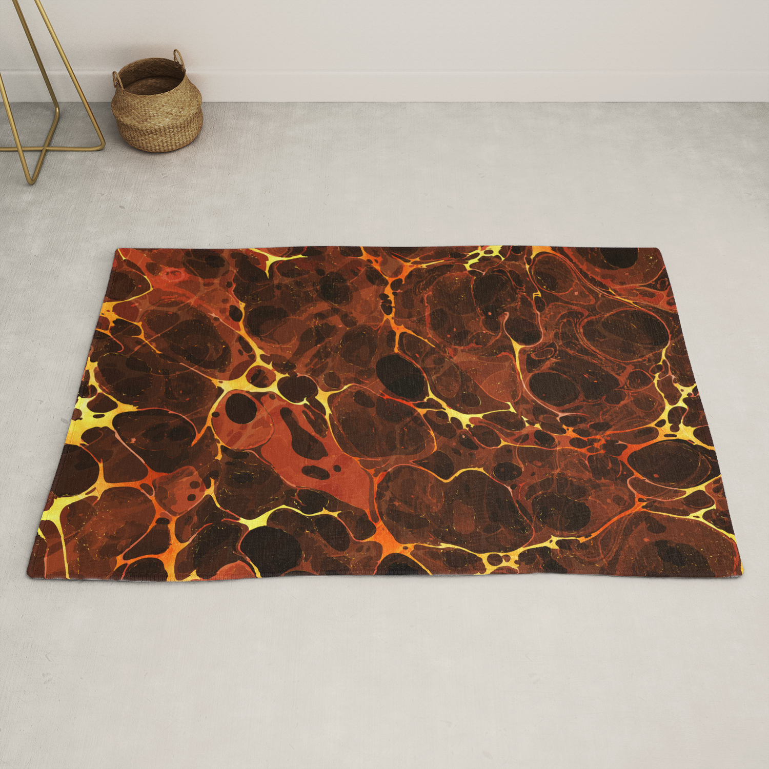 Abstract Painting Marbling Art 07 Fluid Painting Brown Gold