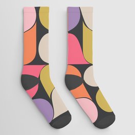 Colorful Retro Mid Mod Shapes 12 Socks