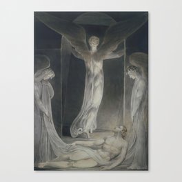 William Blake The Resurrection The Angels rolling away the Stone from the Sepulchre Canvas Print