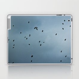 Flock of Ravens Flying Birds Clouds Sky Laptop Skin