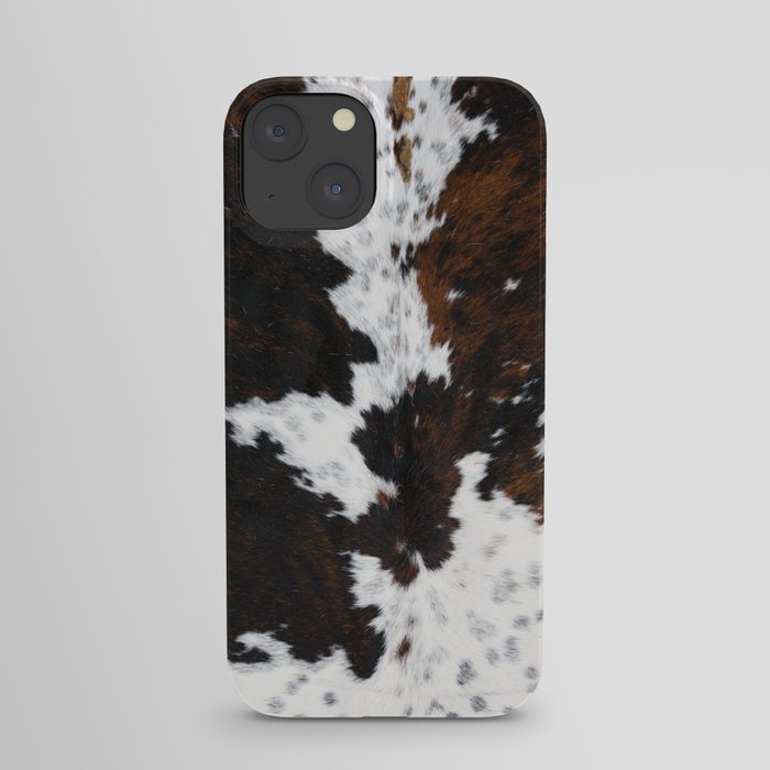 Modern cow hide animal print iPhone Case