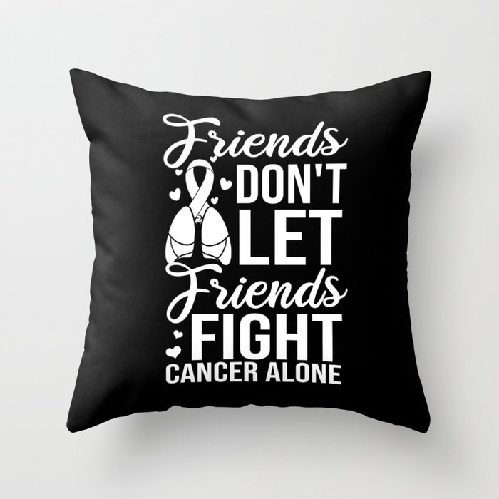 Lung Cancer Ribbon White Awareness Survivor Throw Pillow