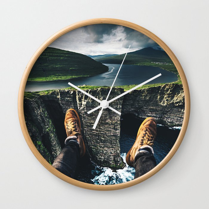 at the edge of the world Wall Clock