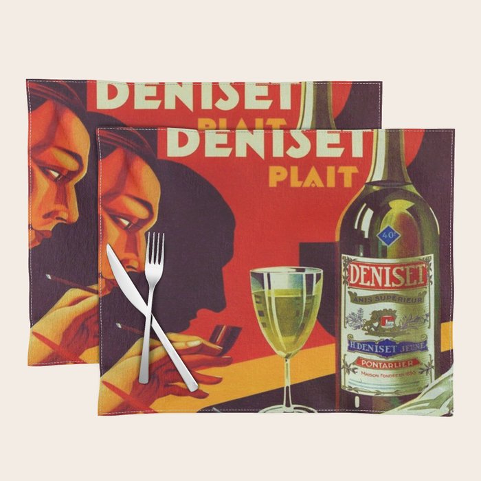 Vintage Deniset Plait Alcoholic Beverage Pontarlier Aperitif