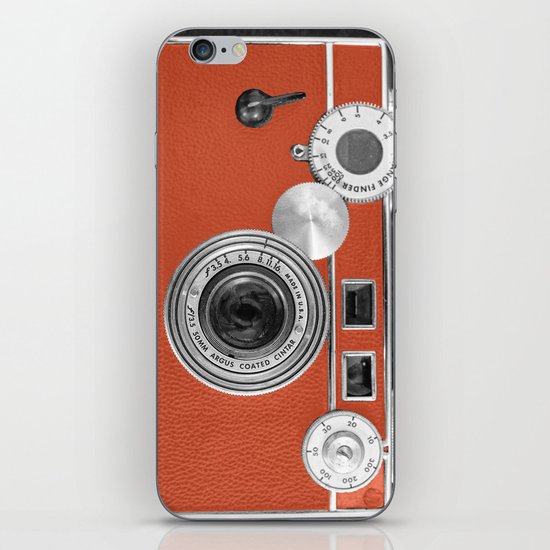Tangerine Tango retro vintage phone iPhone & iPod Skin