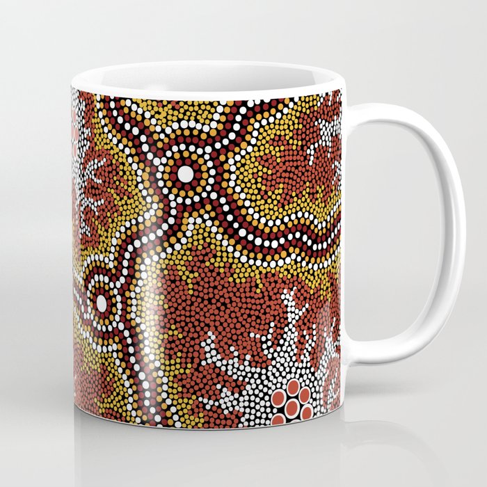 Aboriginal Art Authentic - Bushland Dreaming Ppart 2 Coffee Mug