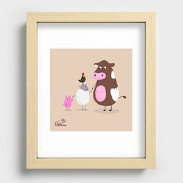 We Farm Animals Should Stick Together Recessed Framed Print