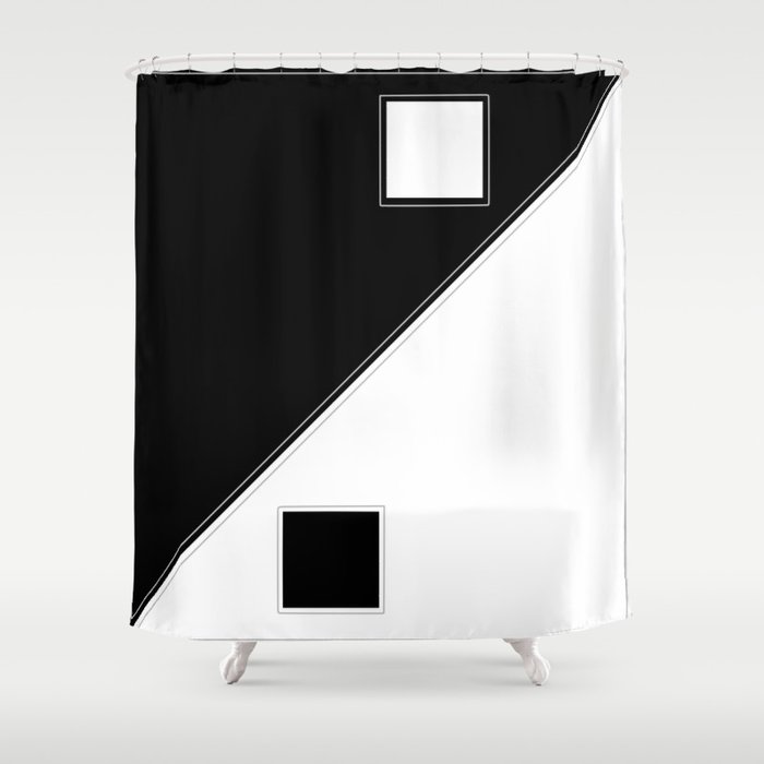 Modern Yin-Yang Shower Curtain