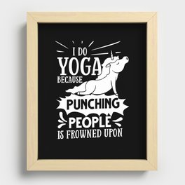 Yoga Unicorn Beginner Workout Quotes Meditation Recessed Framed Print