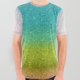 tropical ombre sunset architectural glass texture look All Over Graphic Tee