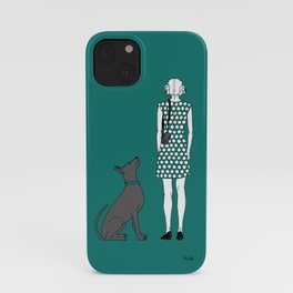 Photographer girl and dog iPhone Case