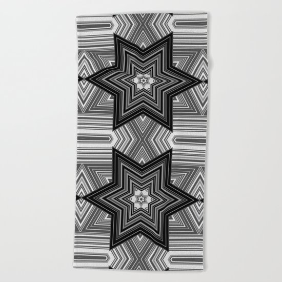 Black and white abstract pattern. Graphics. Beach Towel