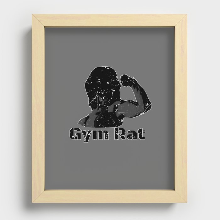 Gym Rat Recessed Framed Print