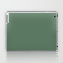 Dark Green Solid Color Pantone Comfrey 18-6216 TCX Shades of Green Hues Laptop Skin
